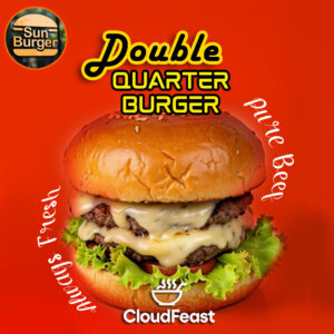 Double Quarter Burger - Sun Burger  (Good for 5 Persons)