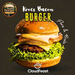 Krocs Bacon Burger - Sun Burger  (Good for 5 Persons)