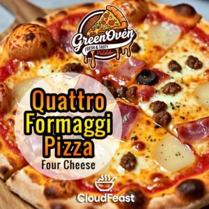 Quattro-Formaggi-Pizza by GreenOven (Good for 5 Persons)