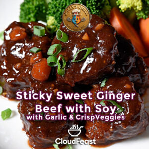 Sticky Sweet Ginger Beef with Soy- Jollys Grill  (Good for 5 Persons)